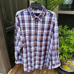 SCOTT BARBER Plaid Business Casual Shirt XXL